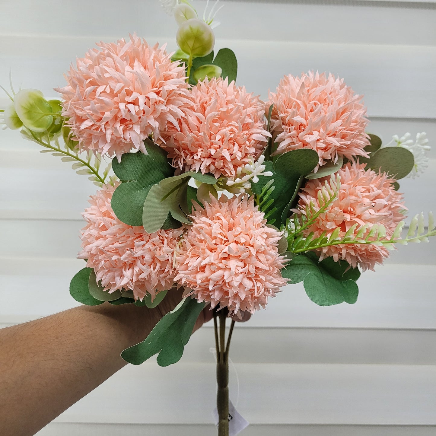 Coral Pink Dahlia Bunch With Fillers - A1034 (6 Dahlias With Fillers)