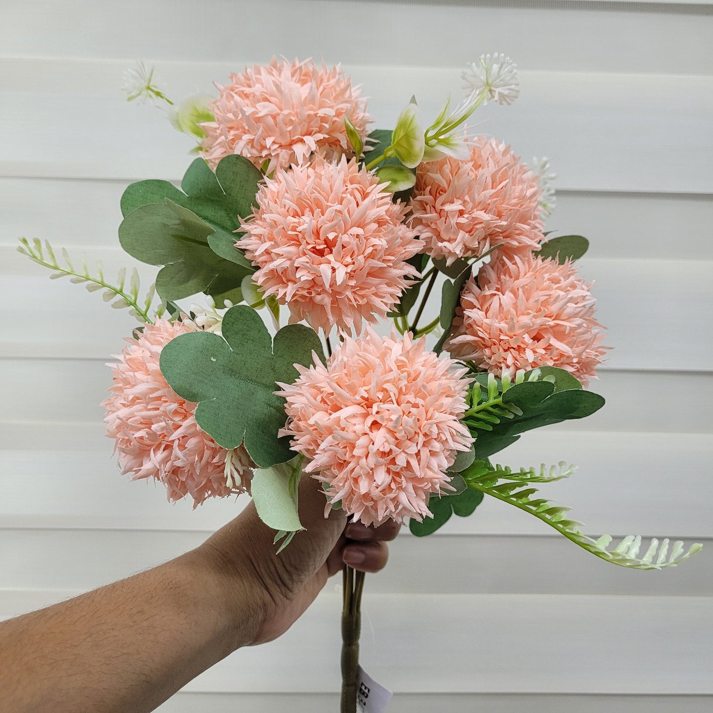 Coral Pink Dahlia Bunch With Fillers - A1034 (6 Dahlias With Fillers)