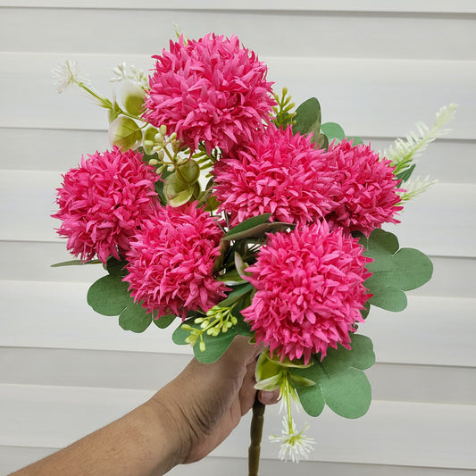 Hot Pink Dahlia Bunch With Fillers - A1036 (6 Dahlias With Fillers)