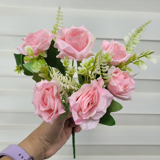 A1163 Pink Rose Bunch (6 Roses With Fillers)