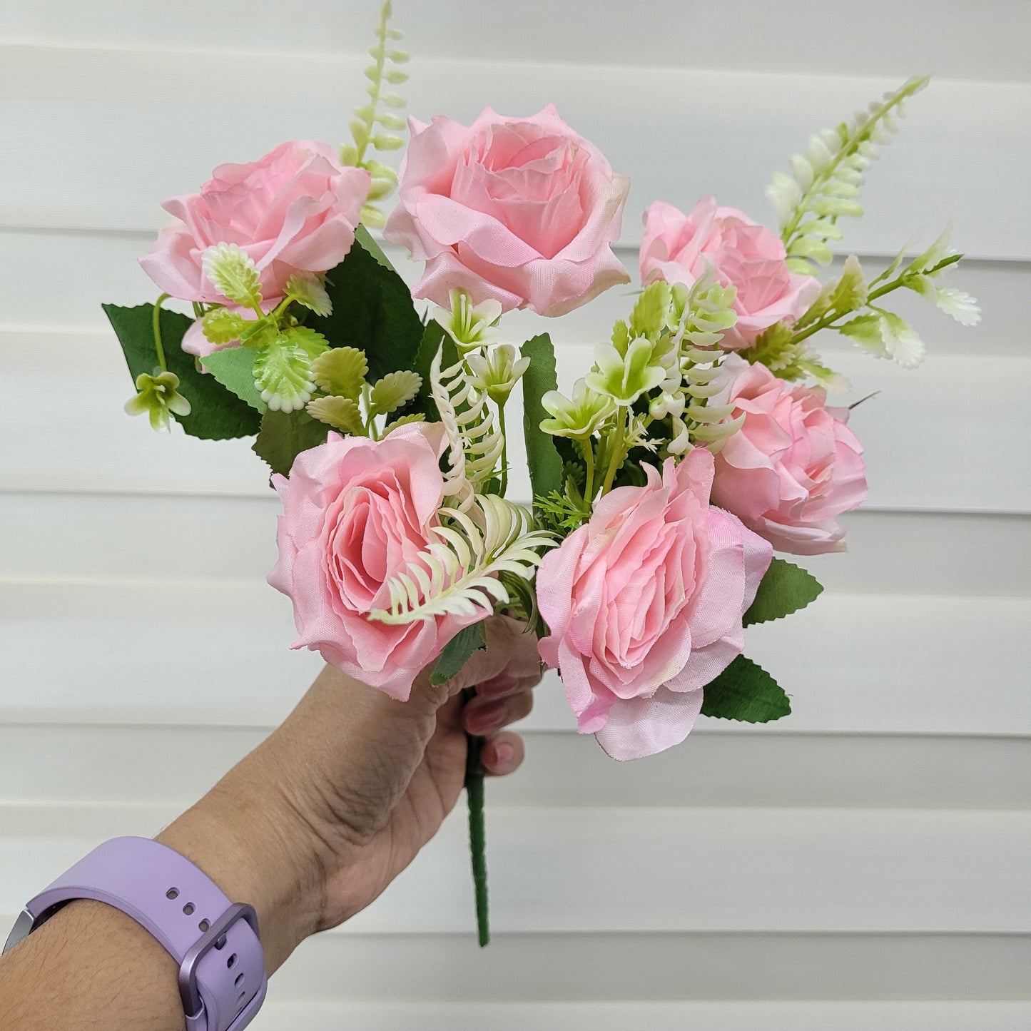 A1163 Pink Rose Bunch (6 Roses With Fillers)