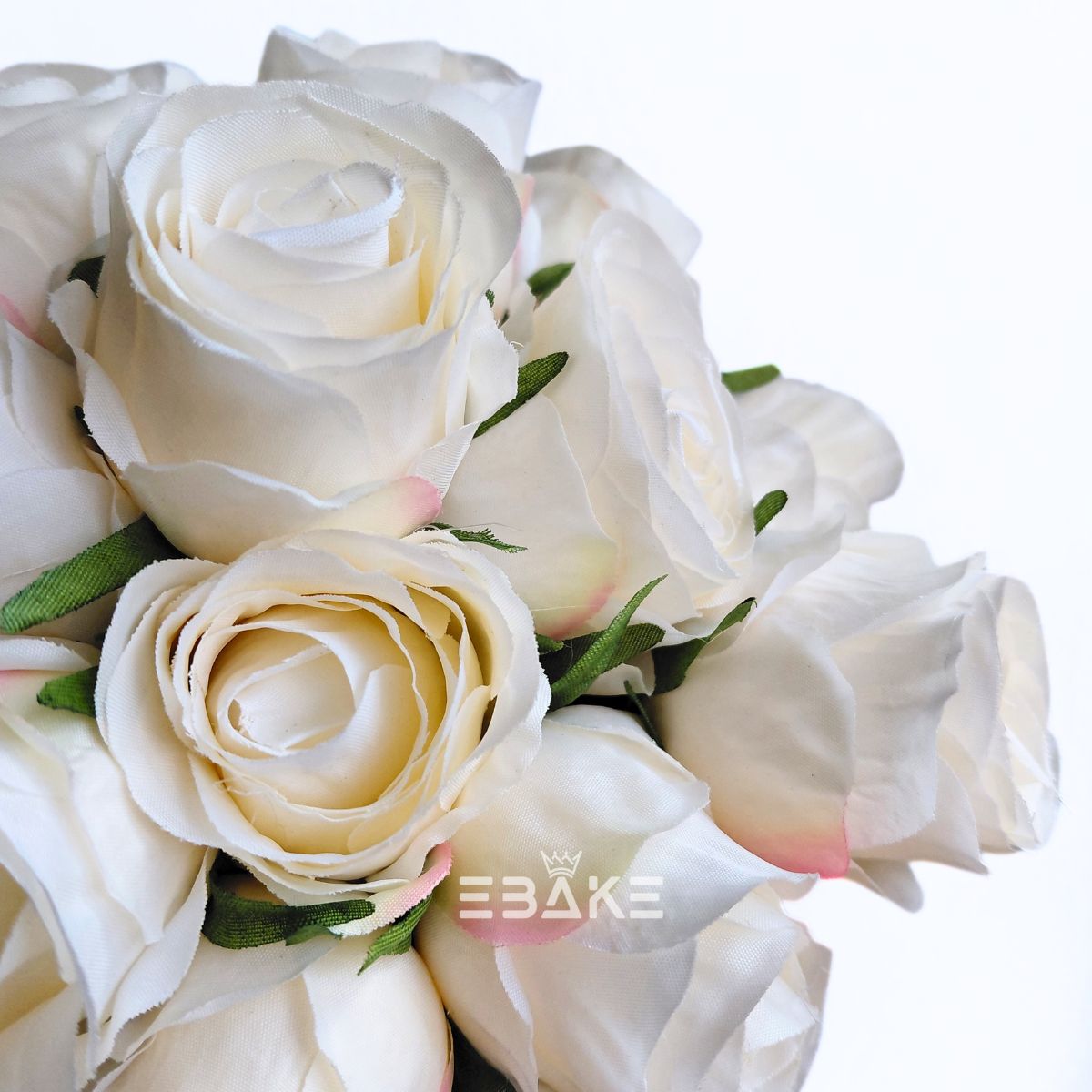 A2023 Artificial Rose Bouquet/Rose Bunch Bridal Bouquet (Cream Mix) 18 Roses
