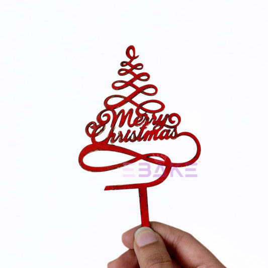 Merry Christmas Cake Topper MDF