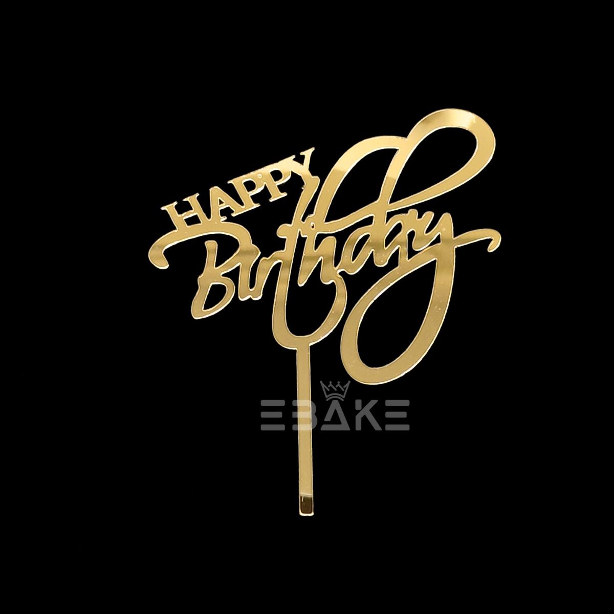 Happy Birthday Cake Topper 4 Inch