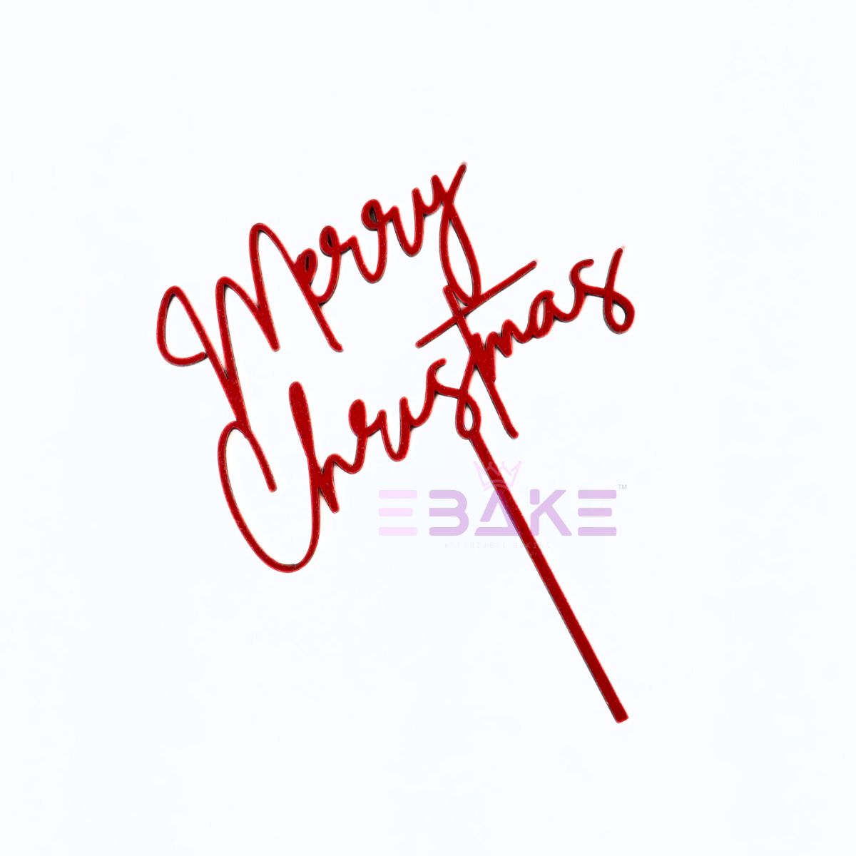 Merry Christmas Cake Topper MDF