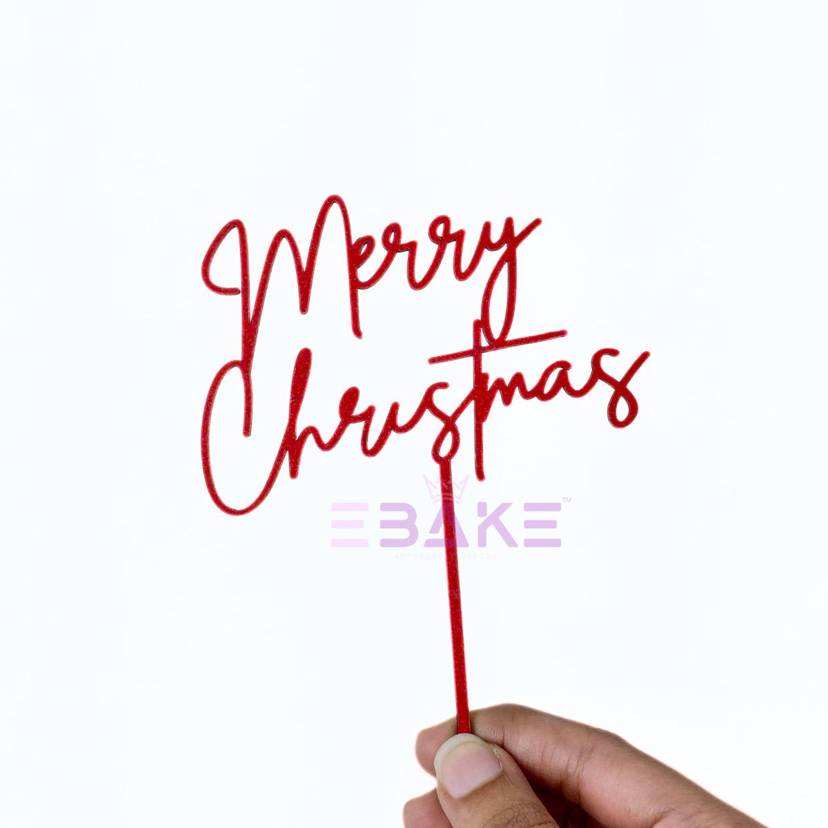 Merry Christmas Cake Topper MDF
