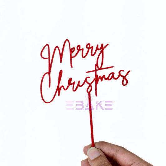 Merry Christmas Cake Topper MDF