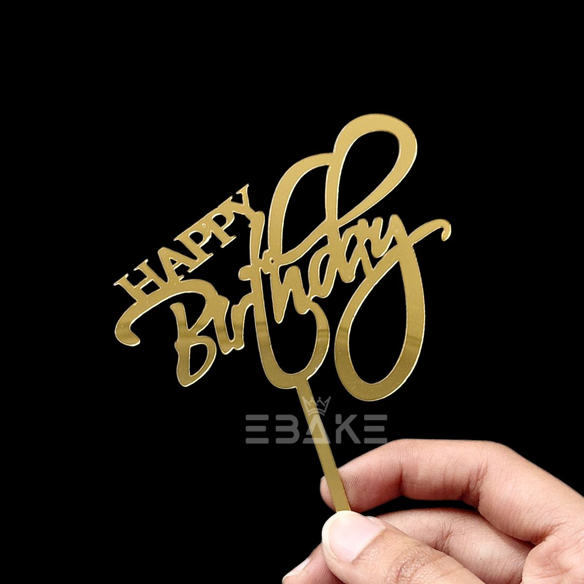 Happy Birthday Cake Topper 4 Inch