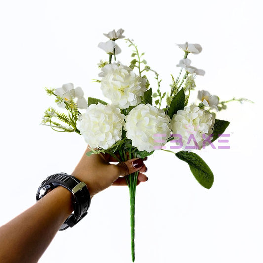 A1861 White Hydrangea Bunch With Fillers