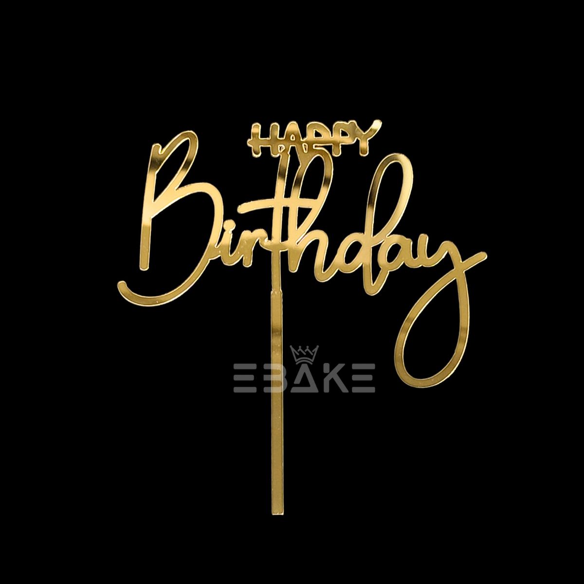 Happy Birthday Cake Topper 4 Inch