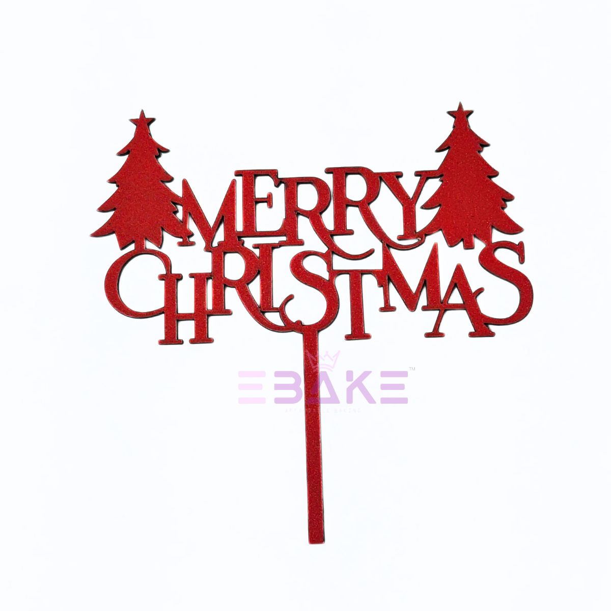 Merry Christmas Cake Topper MDF