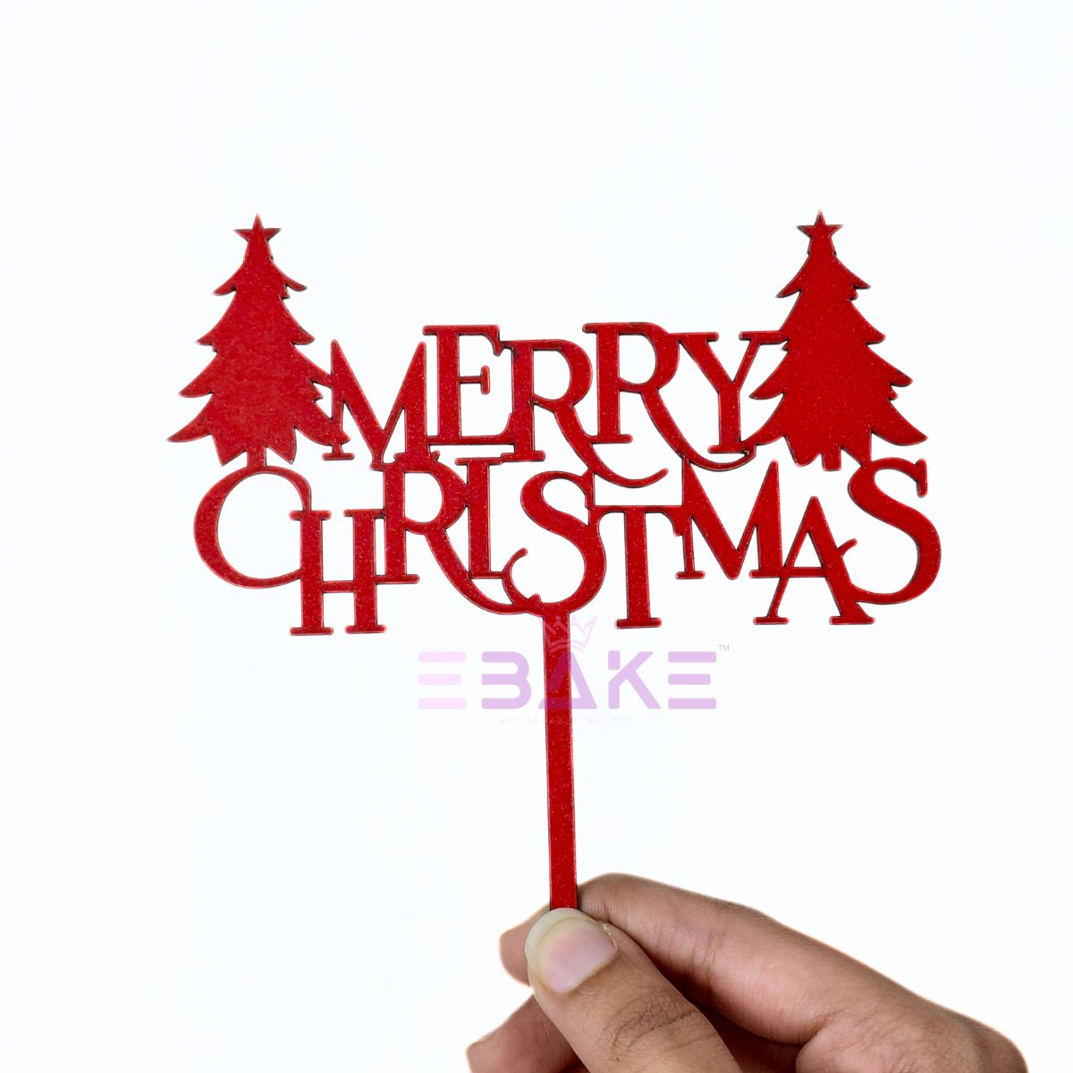 Merry Christmas Cake Topper MDF