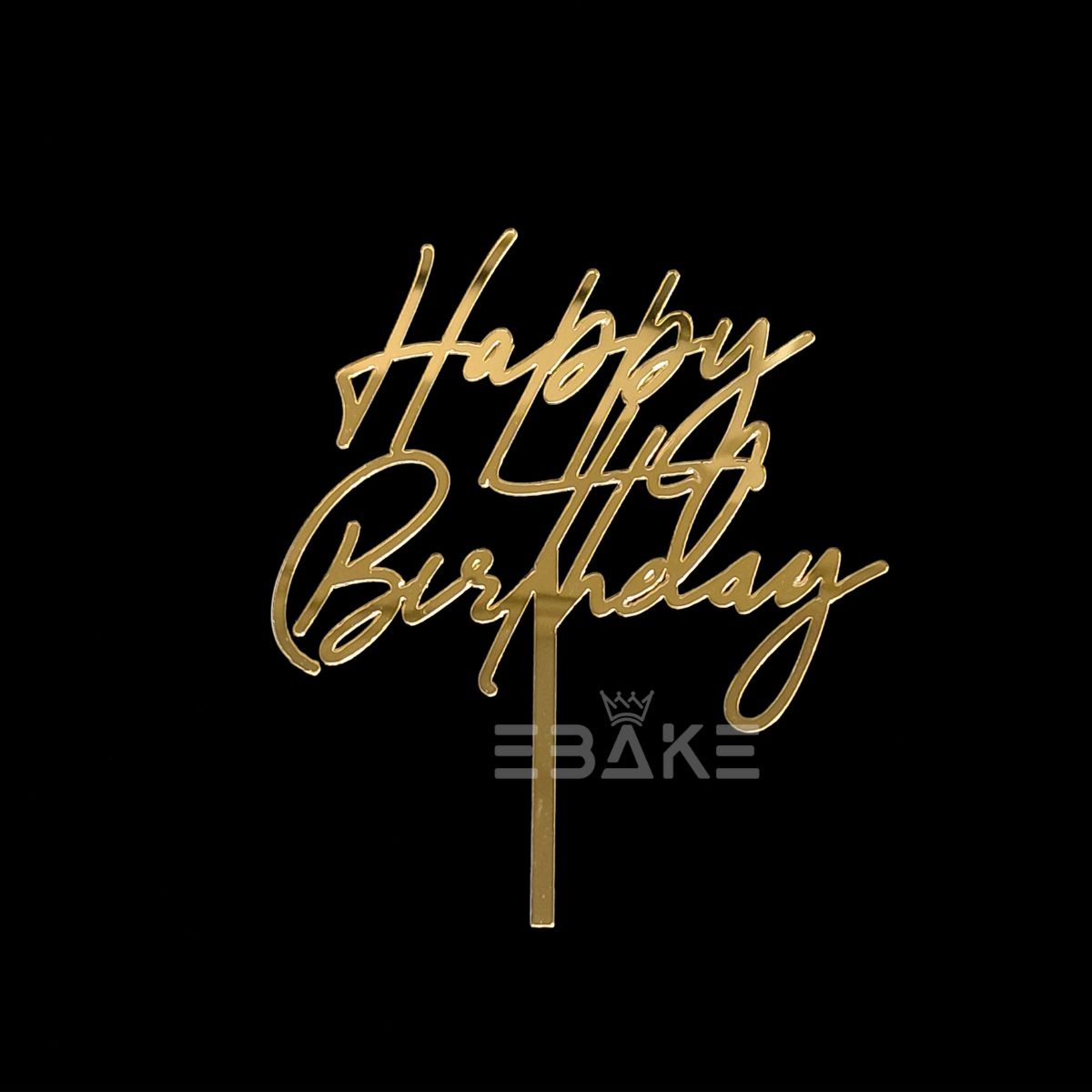 Happy Birthday Cake Topper 4 Inch