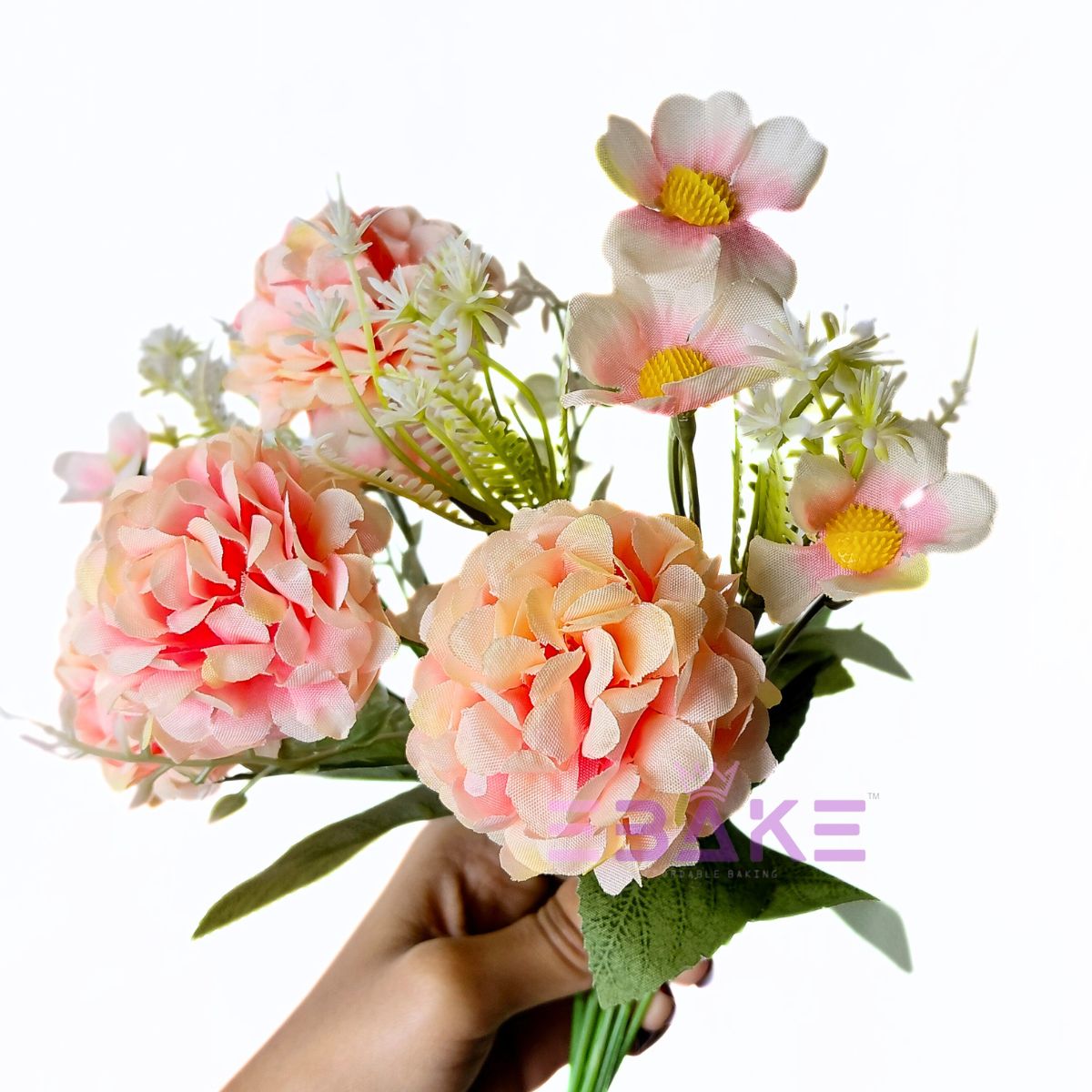 A1862 Peach Hydrangea Bunch With Fillers