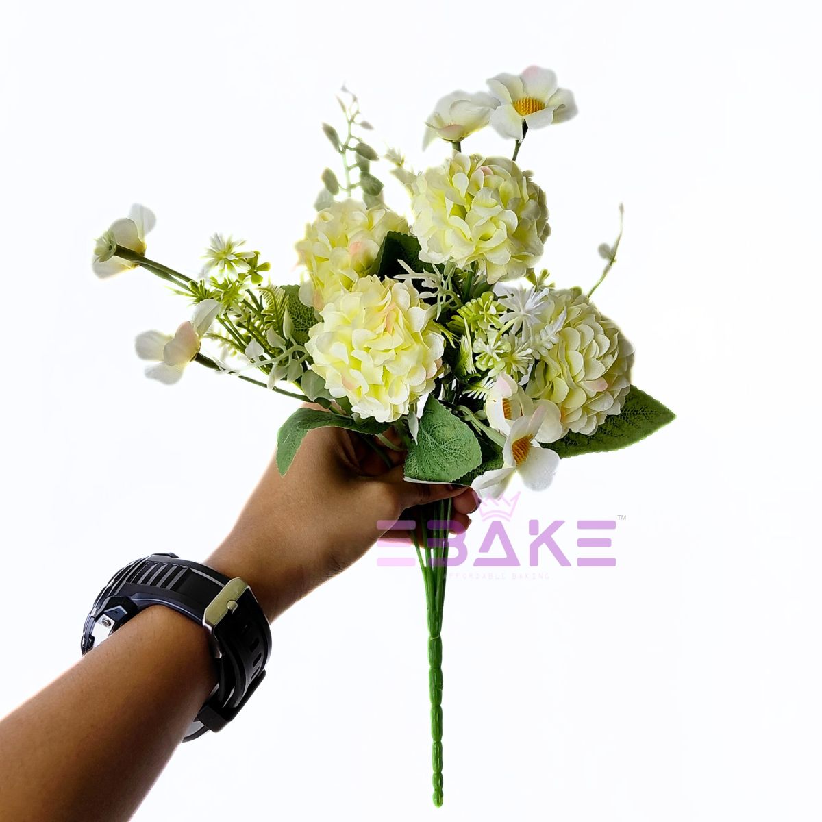 A1863 Light Yellow Hydrangea Bunch With Fillers