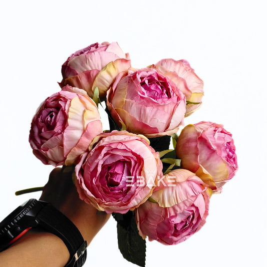 A1540 Premium Peony Bunch - Shaded Dark Pink