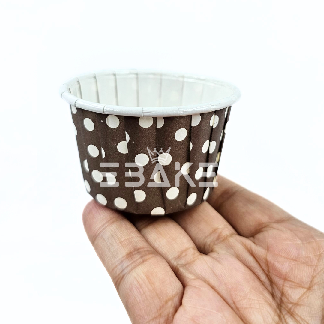 Small Rolled Rim Muffin Cup / Cupcake Liners - Brown A540 (Set of 50 pieces)