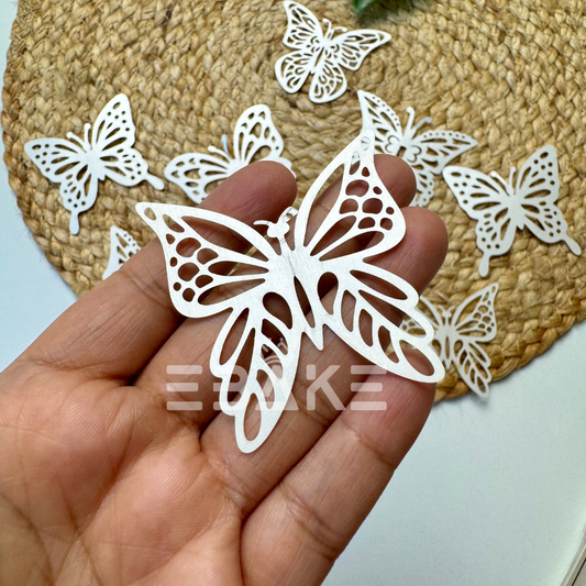 Foldable Paper Butterflies White (Set Of 10 Pieces)