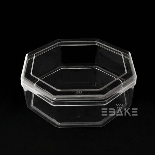 500ml Octagon Acrylic Dessert Box / Cake Tub With Lid
