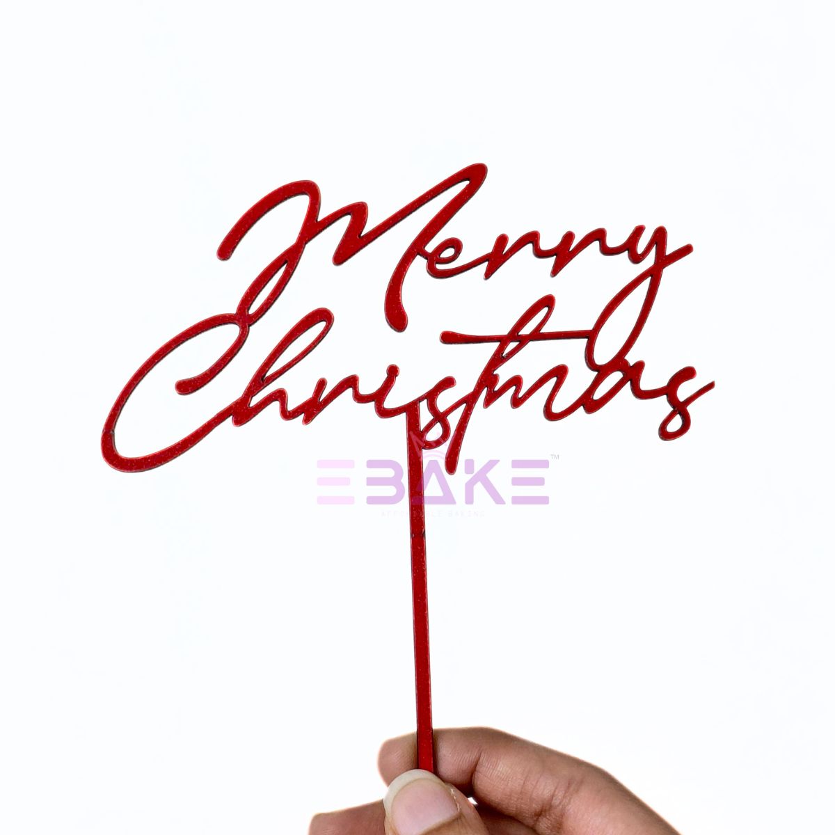 Merry Christmas Cake Topper MDF