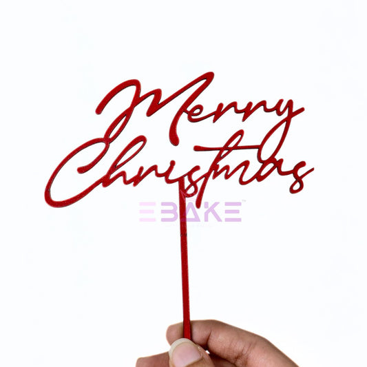 Merry Christmas Cake Topper MDF