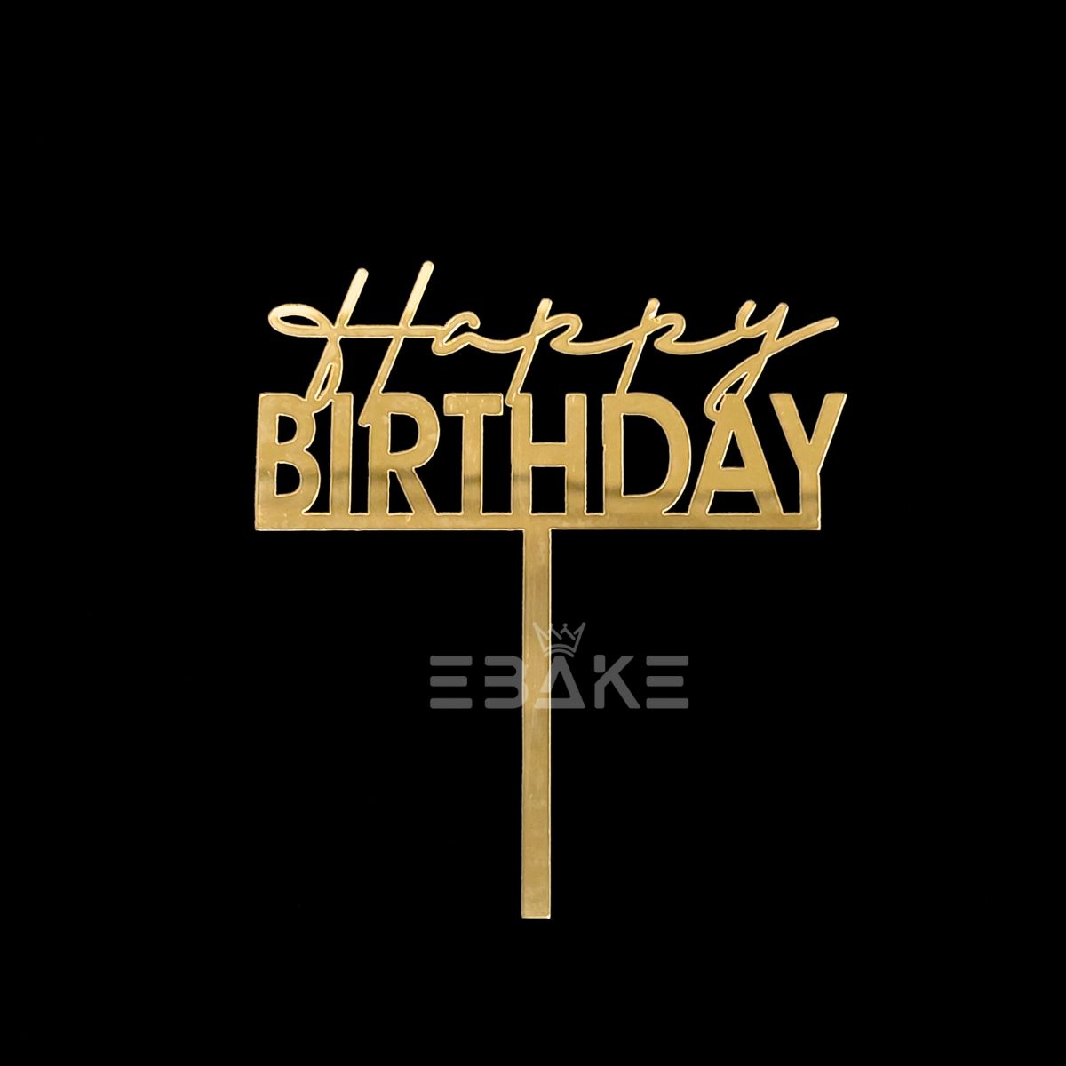 Happy Birthday Cake Topper 4 Inch