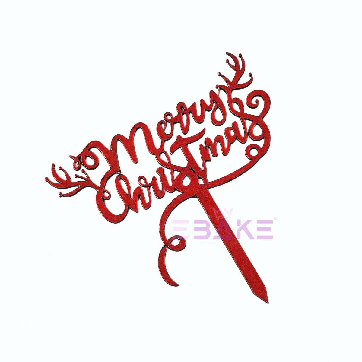 Merry Christmas Cake Topper MDF
