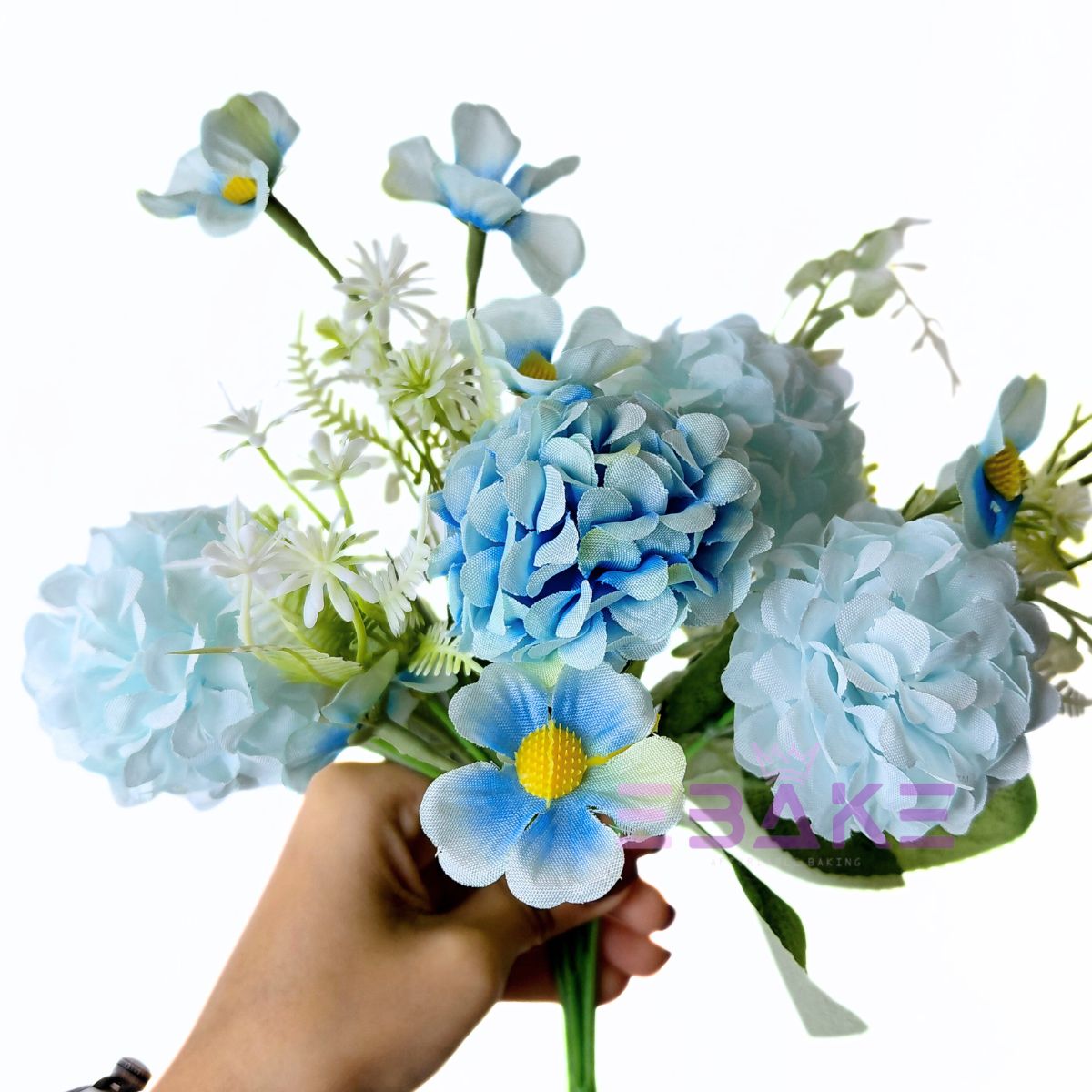 A1864 Blue Hydrangea Bunch With Fillers