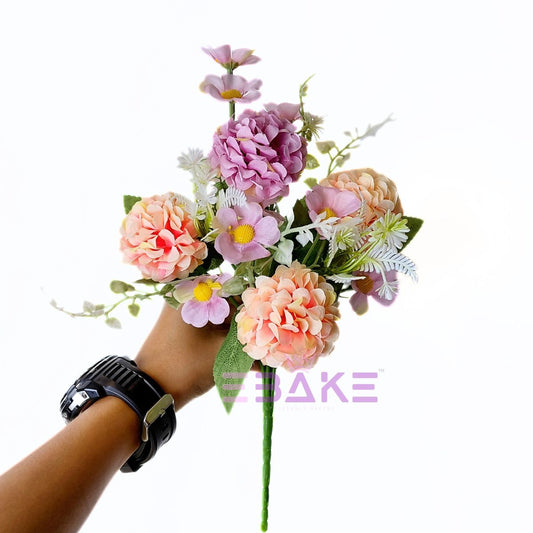 A1865 Peach & Lavender Hydrangea Bunch With Fillers