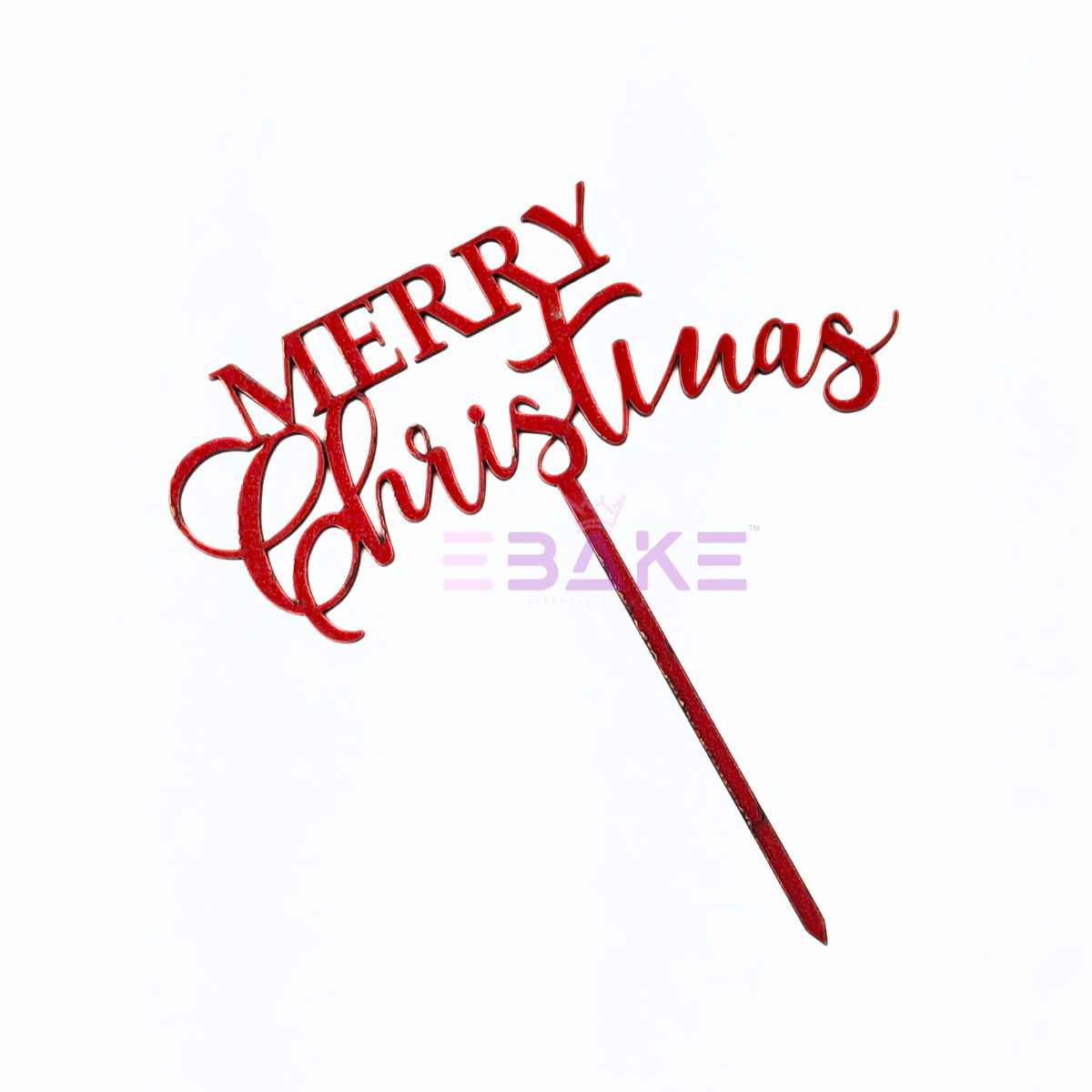 Merry Christmas Cake Topper MDF