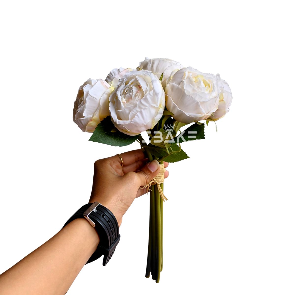 A1543 Premium Peony Bunch - Off White