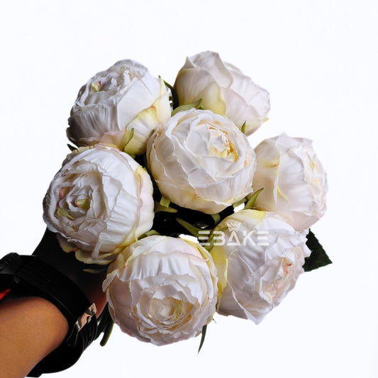 A1543 Premium Peony Bunch - Off White
