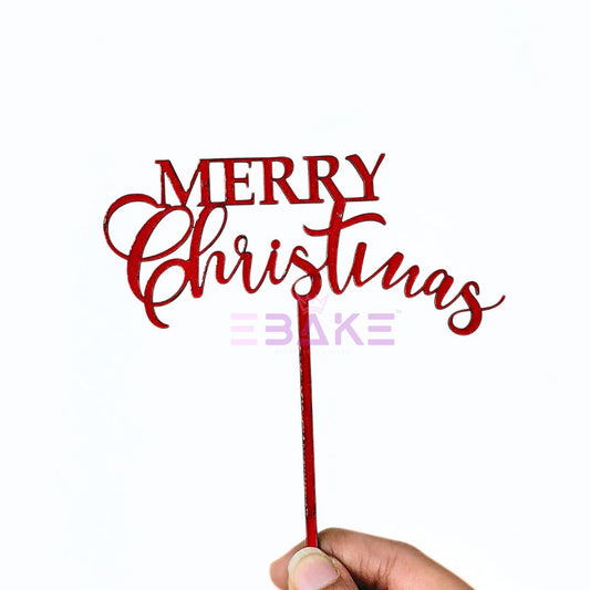 Merry Christmas Cake Topper MDF