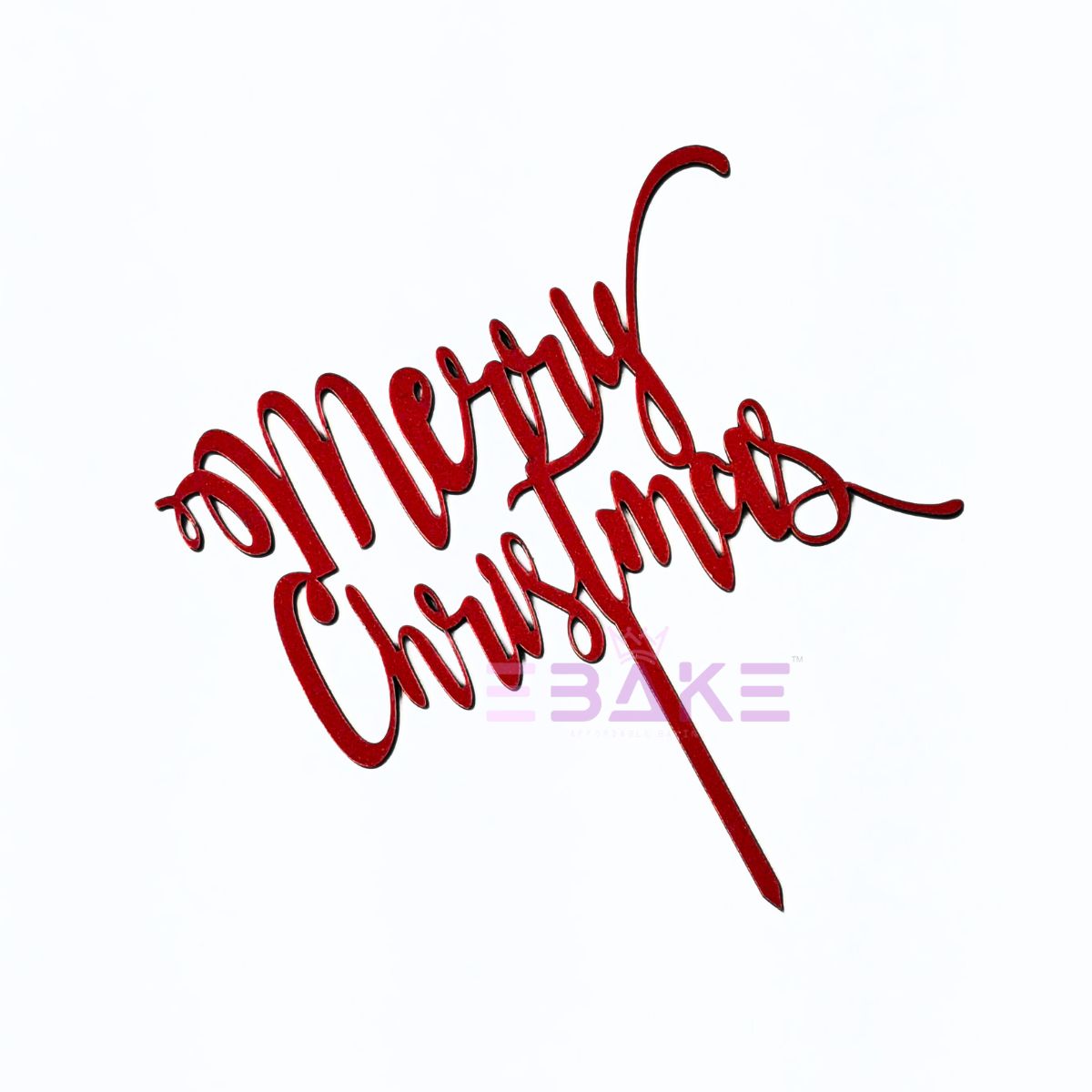Merry Christmas Cake Topper MDF