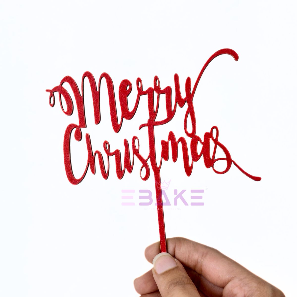 Merry Christmas Cake Topper MDF