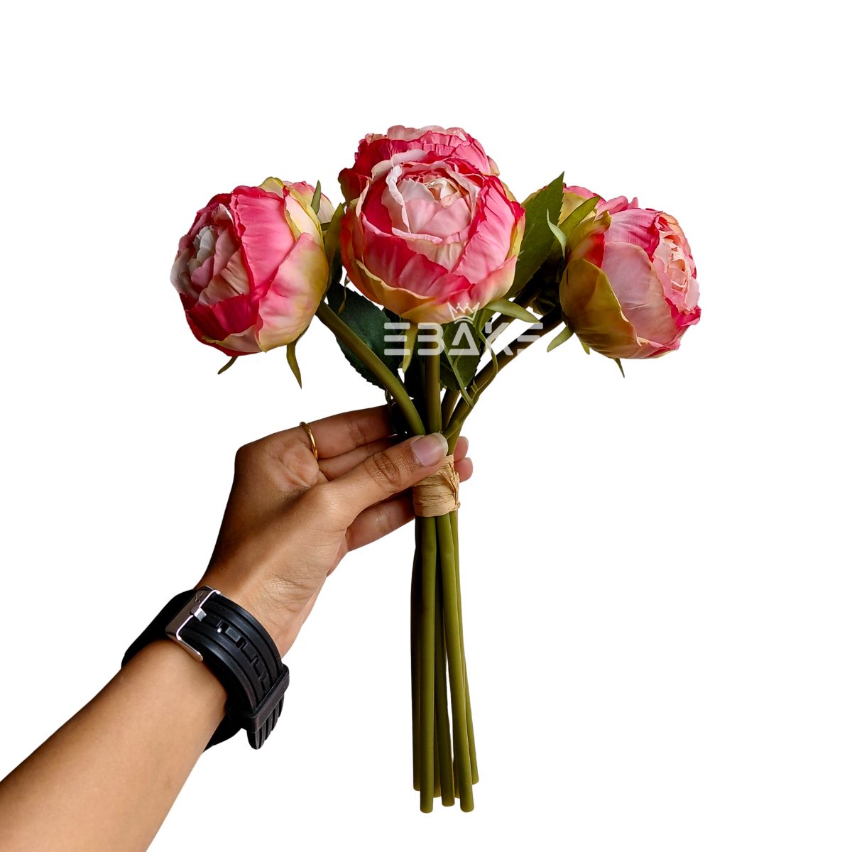 A1542 Premium Peony Bunch - Shaded Coral Pink