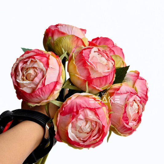 A1542 Premium Peony Bunch - Shaded Coral Pink
