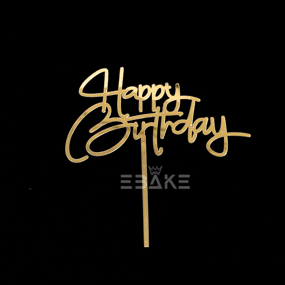 Happy Birthday Cake Topper 4 Inch