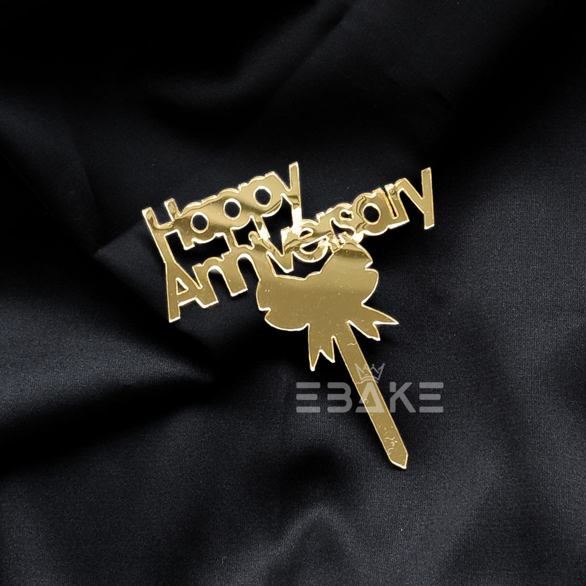 Happy Anniversary Mini Topper Golden