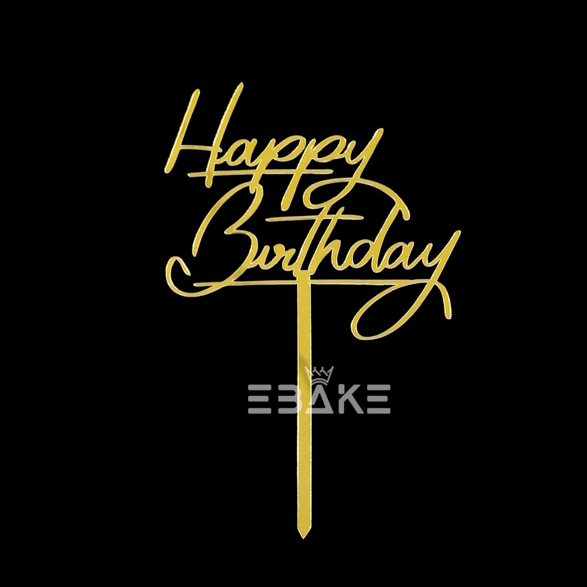Happy Birthday Cake Topper 4 Inch
