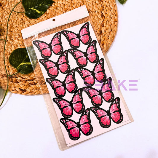 Paper Butterflies - Pink (Set of 10 Pieces) B020