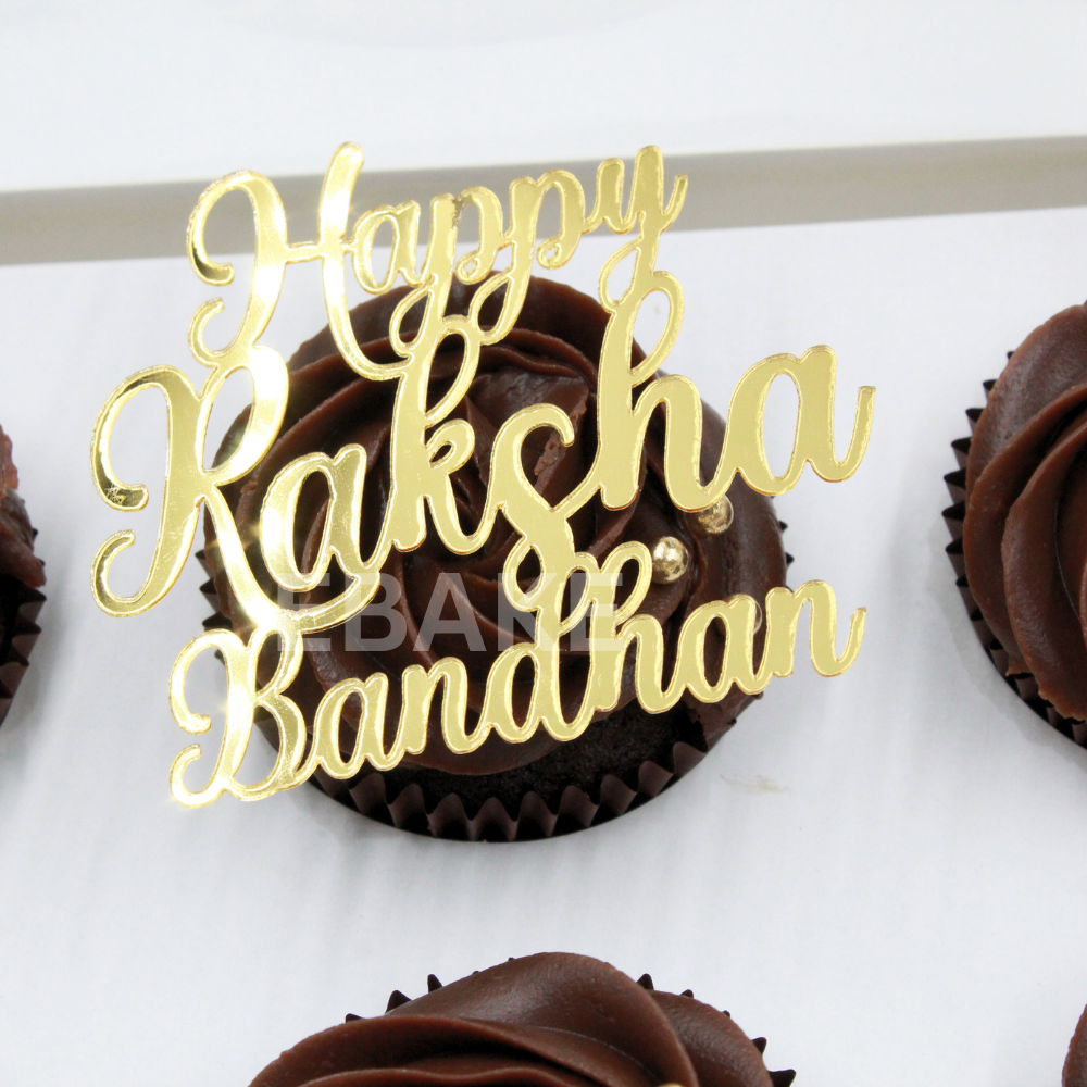 Happy Raksha Bandhan Cutout 3 Inch (Set of 3 Pieces) A312