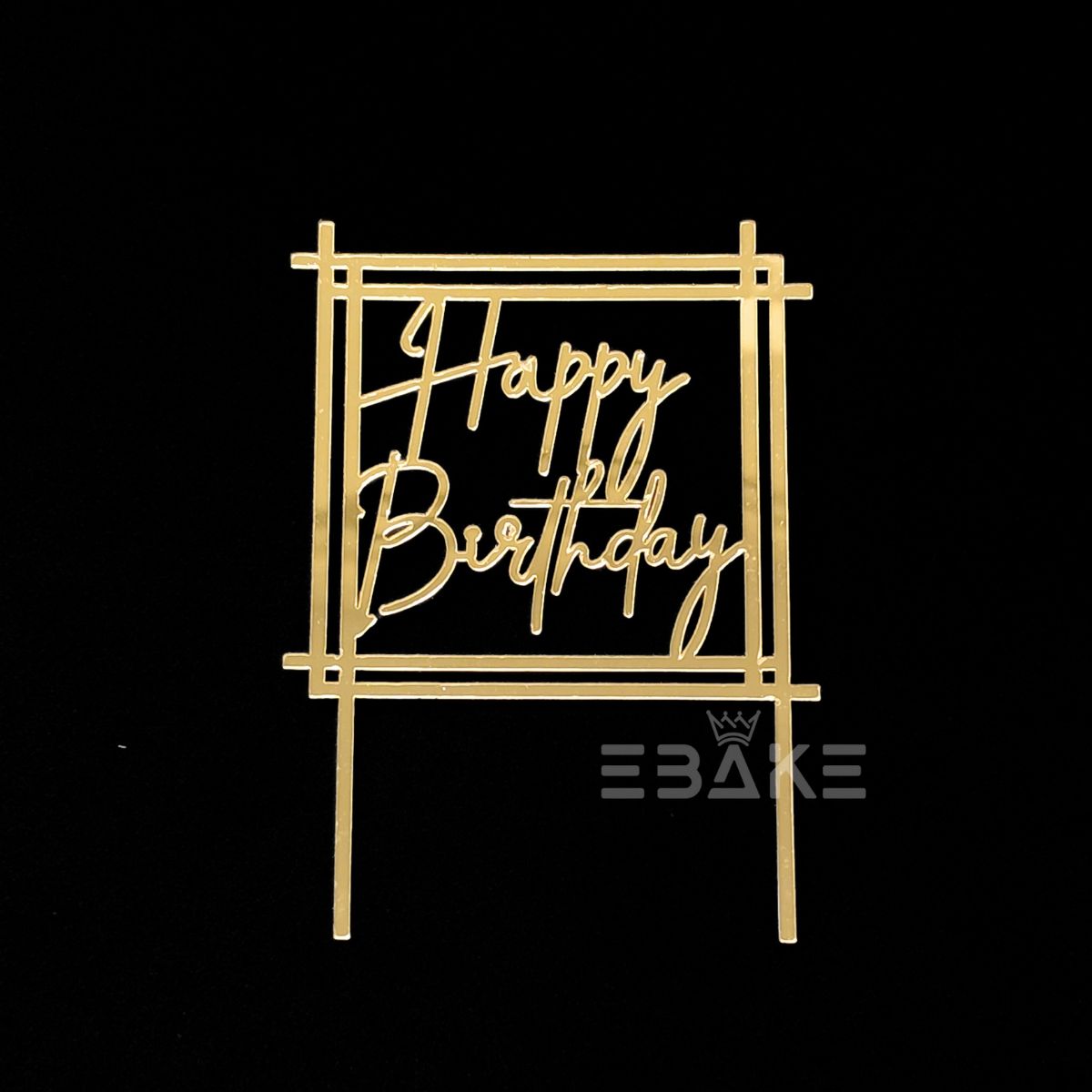 Happy Birthday Cake Topper 4 Inch