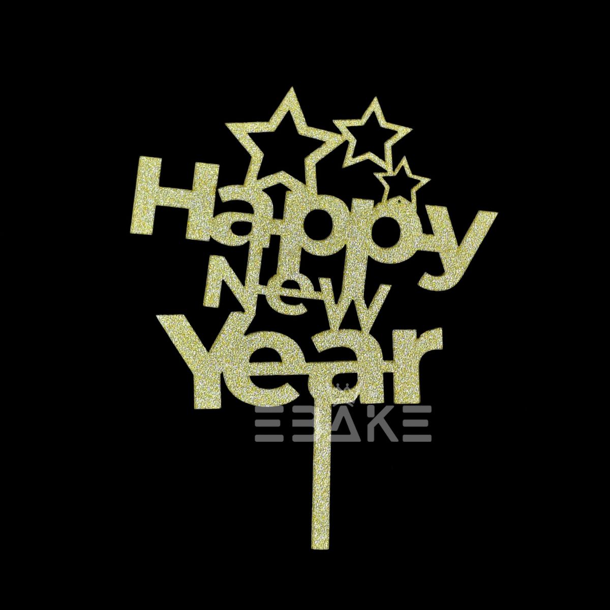 Happy New Year Cake Topper MDF Shimmer
