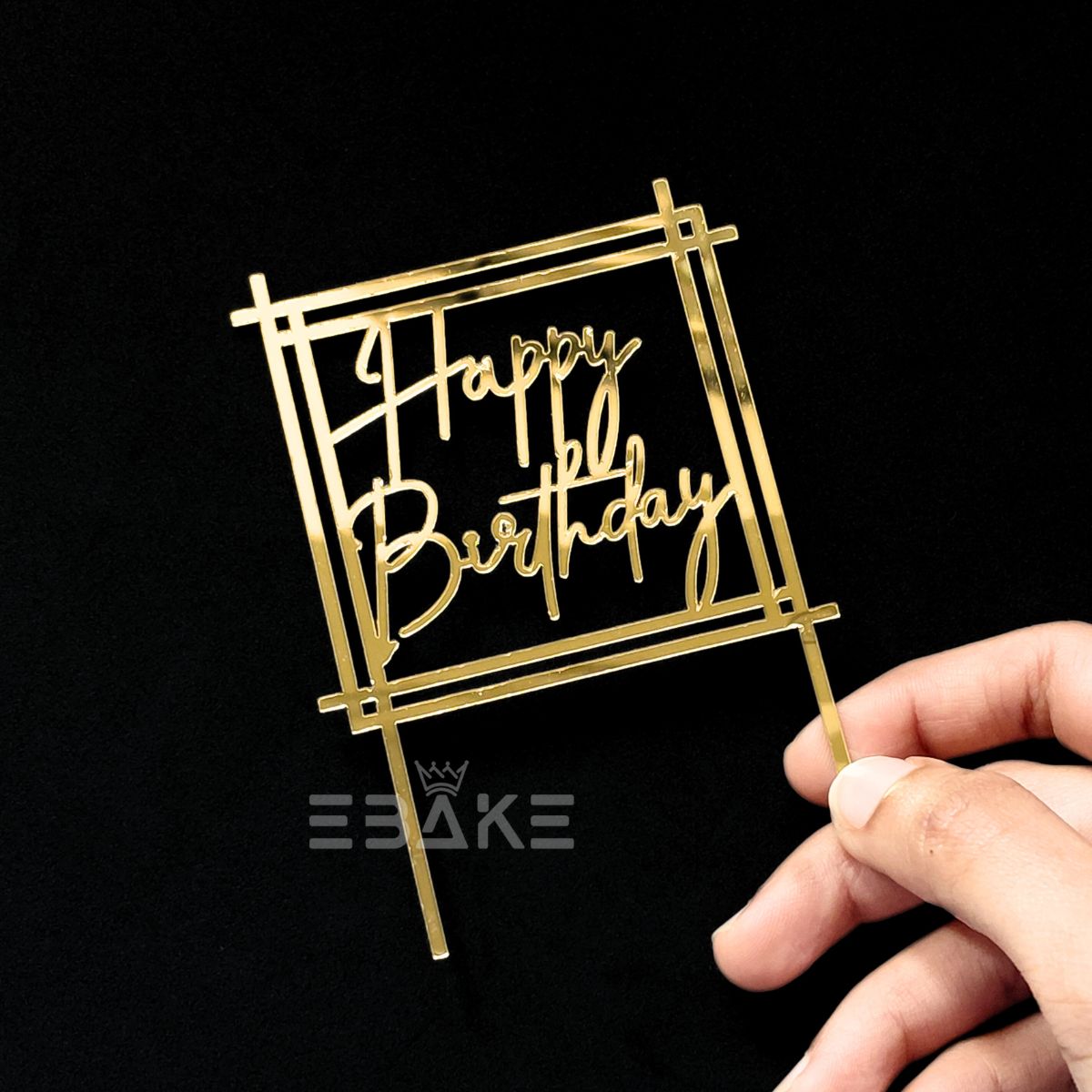 Happy Birthday Cake Topper 4 Inch