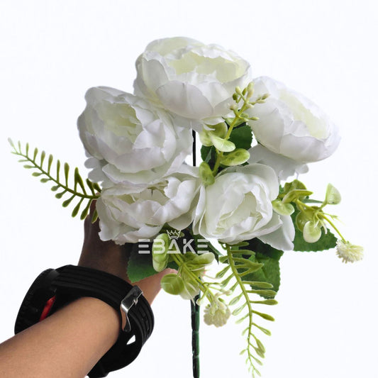 A2040 Peony Bunch with Fillers (White)