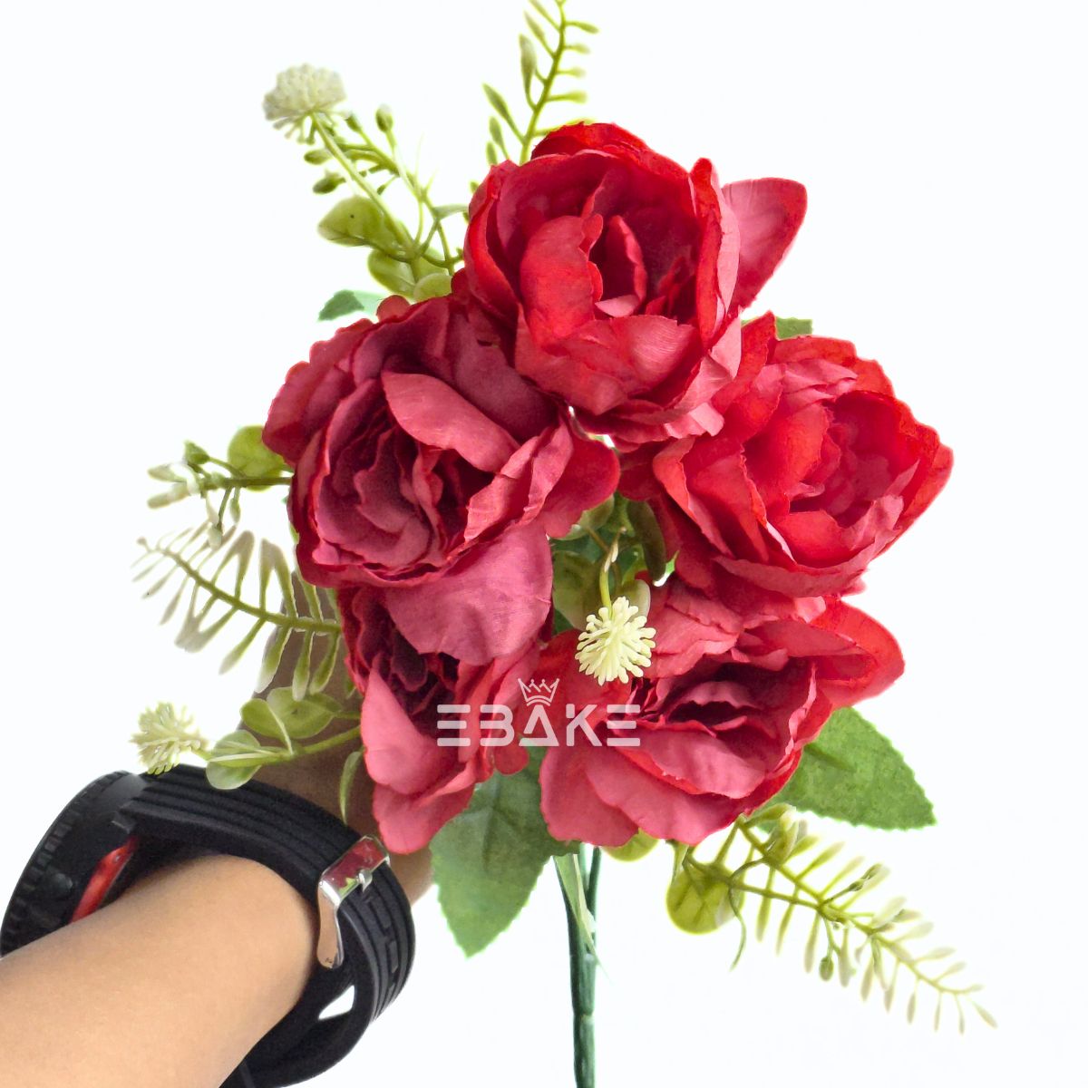 A2041 Peony Bunch with Fillers (Red)