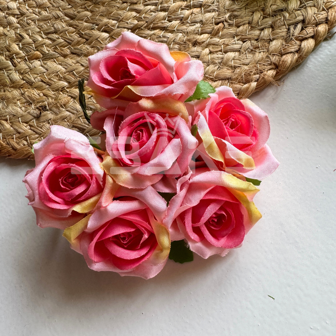 Mini Rose Bunch - A841 Pink (Single Bunch of 6 Roses)