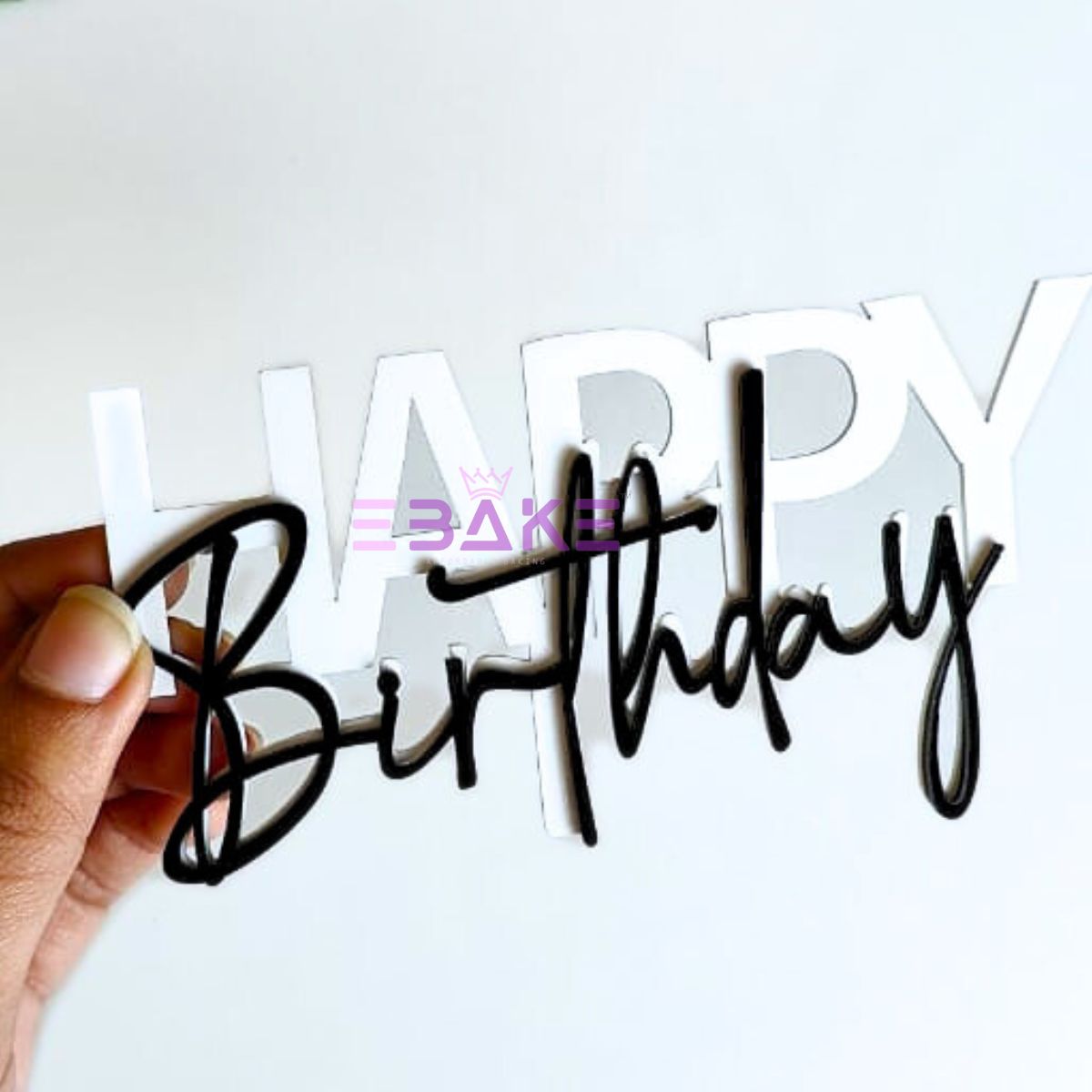 Double Colour Happy Birthday Cutout/Charm