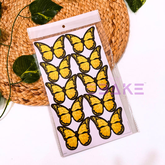 Paper Butterflies - Yellow (Set of 10 Pieces) B021